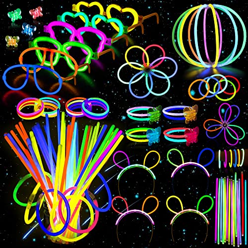 SIMSPEAR Knicklichter, Knicklichter Kinder Party Deko 232 Stücke Leuchtstäbe Set, Knicklichter Party Gadgets Neon Party Glow Sticks, Leuchtstäbe für Party Deko Silvester Kinder Geburtstag von SIMSPEAR