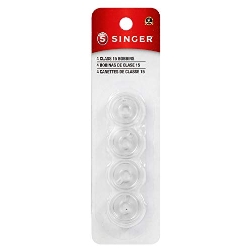 SINGER Spulen, Klasse 15, durchsichtig, 4-Pack von Singer