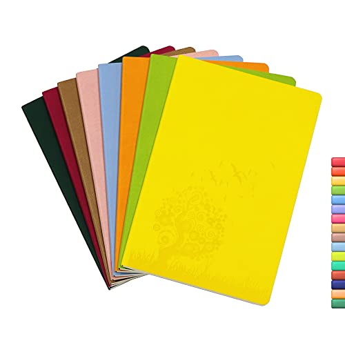 SINOBAND A5 Größe buntes PU Leder Tasche schreiben Notebook 8 Stück liniert Journal Tagebuch Notebook täglich Notizblock niedlich Reise Journal Thema Notizbücher für Büro und Schule (zufällige Farbe) von SINOBAND