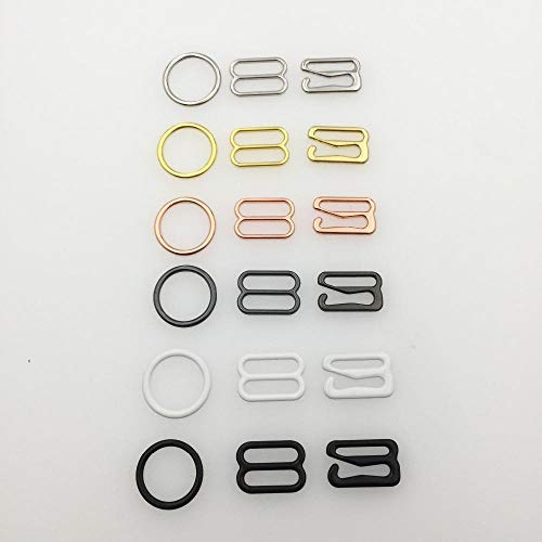 SINS 20Pcs Metall BH Gurt Einstellschnallen Unterwäsche Schieber Ringe Clips Für Dessous Einstellzubehör, Roségold O-Ring, 20mm von SINS