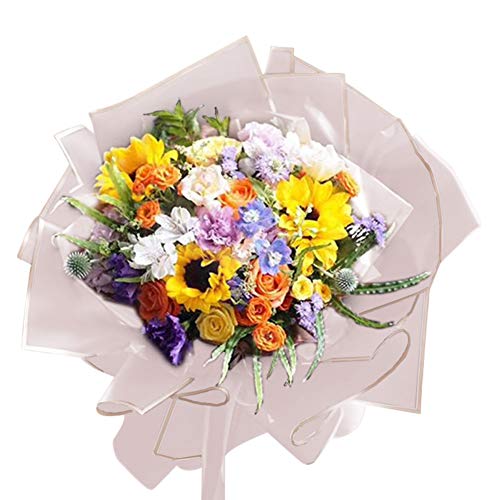 Floristenverpackungspapier 20 Blätter Blumenstrauß DIY Kunsthandwerk Dekorpapier Formbar Leicht Floristenpapier für Hochzeit Valentinstag Party Dekoration Blumen Packpapierrolle Einfarbig von SIQITECH