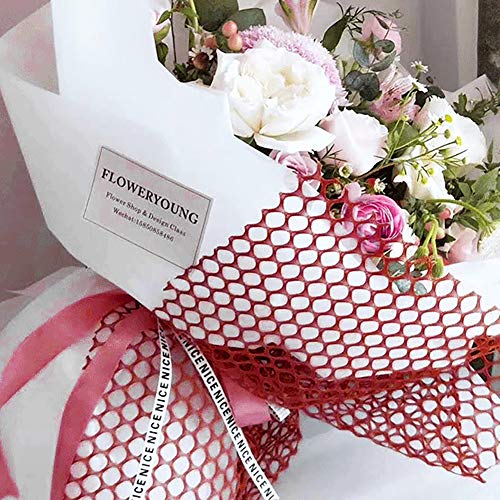 Geschenkpapier Blumenstrauß Geschenk Verpackung Mesh Verpackungspapier Geburtstag Vatertag Hochzeit Floristenbedarf Netzpapier Blumen Dekorpapier Formbar Leicht Blumenverpackungen Handwerk von SIQITECH