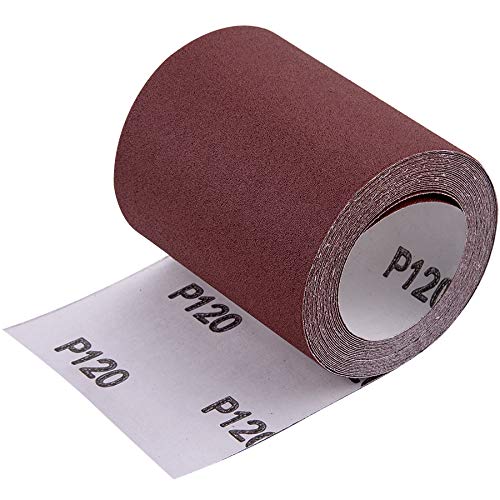 Schleifpapier Rolle Schleifrolle Sandpapier Professional Schleifrolle Schleifpapier auf Rolle 5m x 93mm (120#) von SIQUK