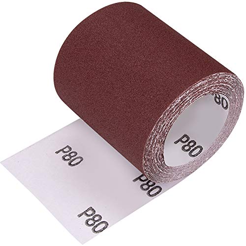 Schleifpapier Rolle Schleifrolle Sandpapier Professional Schleifrolle Schleifpapier auf Rolle 5m x 93mm (80#) von SIQUK