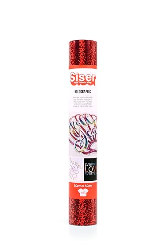 SISER 1FHOLO-RD-3050 Thermotransfer-Vinyl, rot, 50 x 30 cm von SISER