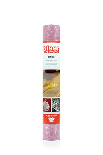 SISER 1FVDGLITSTR-PP3050 Thermotransfer-Vinyl, Perfect Pink, 50 x 30 cm von SISER