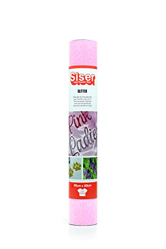 Siser® Glitter Neon Pink, 30 cm x 0,5 m, Vinyl zum Aufbügeln, zum Aufbügeln, Glitzer, zur Personalisierung von Stoffen, Kleidung und Accessoires, kreative Hobbys, leicht zu schneiden von SISER