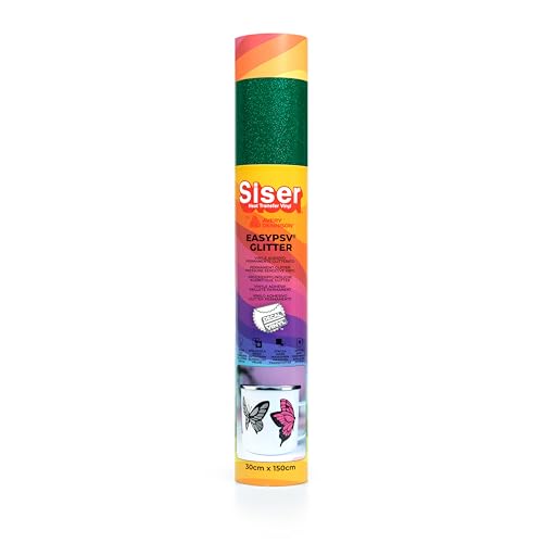 Siser EasyPSV Glitter - Emerald Envy Glitter Permanent selbstklebendes Vinyl 150 x 30 cm, für die individuelle Gestaltung von Objekten und harten Oberflächen, für Schneideplotter Siser EasyPSV Glitter - Emerald Envy Glitter Permanent selbstklebendes Vinyl 150 x 30 cm, für die individuelle Gestaltung von Objekten und harten Oberflächen, für Schneideplotter von SISER