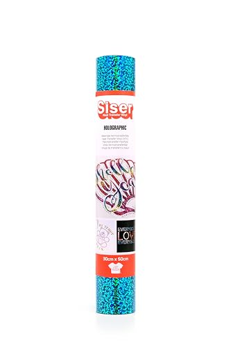 SISER 1FHOLO-AQ-3050 Thermotransfer-Vinyl, Aqua, 50 x 30 cm von SISER