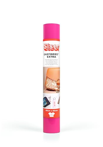 Siser 1FVDEN+FRSA-3050 Thermotransfer-Vinyl, Fluo Pink, 50 x 30 cm von SISER