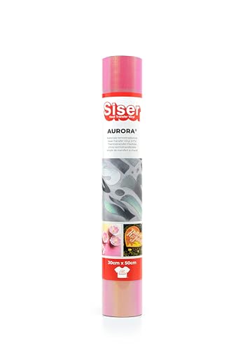 Siser Aurora - Thermovinyl Schillerndes Neon Pink 30x50 cm, für Textiltransfers mit dem Schneideplotter|Schillerndes Finish. Applikation mit Transferpresse oder Bügeleisen Siser Aurora - Thermovinyl Schillerndes Neon Pink 30x50 cm, für Textiltransfers mit dem Schneideplotter|Schillerndes Finish. Applikation mit Transferpresse oder Bügeleisen von SISER