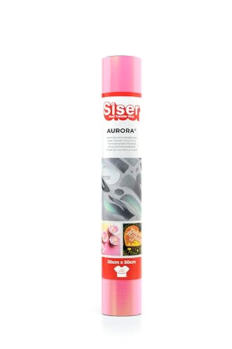 Siser Aurora - Thermovinyl Schillerndes Pink 30x50 cm, für Textiltransfers mit dem Schneideplotter|Schillerndes Finish. Applikation mit Transferpresse oder Bügeleisen Siser Aurora - Thermovinyl Schillerndes Pink 30x50 cm, für Textiltransfers mit dem Schneideplotter|Schillerndes Finish. Applikation mit Transferpresse oder Bügeleisen von SISER