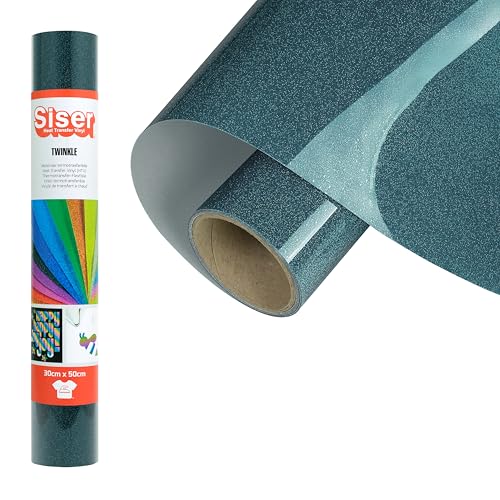 Siser Twinkle Marineblau, 30cm x 0,5m thermotransferierbare reflektierende Glitter-Vinylfolie zur individuellen Gestaltung von Stoffen, Kleidung und Accessoires, Bastelartikel, leicht zu schneiden Siser Twinkle Marineblau, 30cm x 0,5m thermotransferierbare reflektierende Glitter-Vinylfolie zur individuellen Gestaltung von Stoffen, Kleidung und Accessoires, Bastelartikel, leicht zu schneiden von SISER