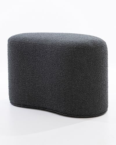 SIX Design Pouf Polsterhocker Sitzhocker Fußhocker 66x35x42 Webstoff Anthrazit von SIX