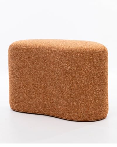 SIX Design Pouf Polsterhocker Sitzhocker Fußhocker 66x35x42 Webstoff Terrakotta von SIX