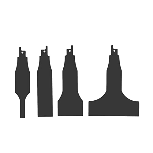 4-teiliges Säbelsägen-Schaberblatt, Fliesenreinigungswerkzeuge aus Kohlenstoffstahl, Inklusive 10 Mm, 30 Mm, 50 Mm, 100 Mm Einsätzen, für Halbharte Materialien Wie Fett von SIXRUN