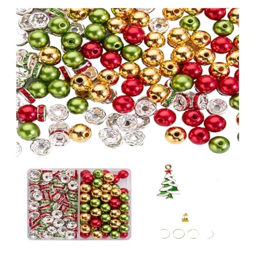 Kit zur Schmuckherstellung 180 Teile/schachtel Strass Spacer Lose Perlen for Armband Herstellung Kit for Schmuck Machen DIY Zubehör schmuckherstellung Set(Style1) von SIXUOO