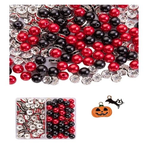 Kit zur Schmuckherstellung 180 Teile/schachtel Strass Spacer Lose Perlen for Armband Herstellung Kit for Schmuck Machen DIY Zubehör schmuckherstellung Set(Style2) von SIXUOO