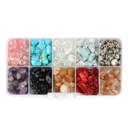 Kit zur Schmuckherstellung 1Box ​​4/7/10/15Grid Stein Set Box Zubehör Zerkleinert Stein Lose Perlen Box Verpackung for DIY Schmuck Machen Kits Liefert schmuckherstellung Set(Color6) von SIXUOO