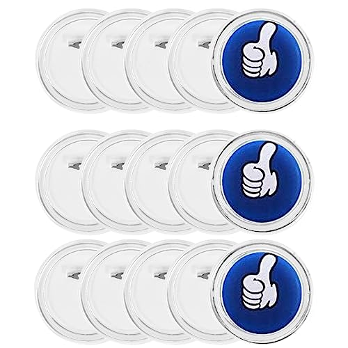 SJBAUTYO 15 Stück Buttons Transparente,Abzeichen Klar Knopf DIY Badge 58 mm,für Foto Bild Kleidung von SJBAUTYO