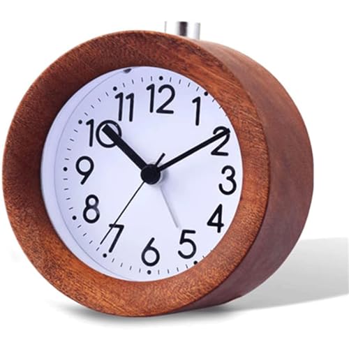 SJHDHDA Analoge Uhren Nachttisch Holzwecker Minimalistische Tischuhr Desktop-Uhr Einzigartiges kreatives Dekor Design Schlafzimmer Nachttisch Uhr Tischuhr ausgiebig gelernt von SJHDHDA