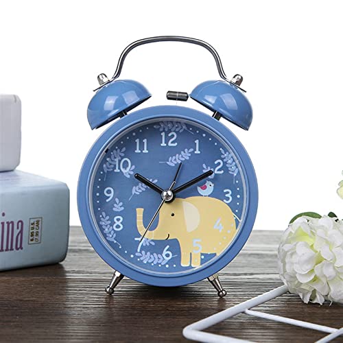 SJHDHDA Wecker Cartoon Wecker Schlafzimmer Nachttisch Metallglocke Kleiner Wecker Kinder Reizendes Tiermuster mit Nachtlicht Wecker Digitaluhr Ausgiebig gelernt von SJHDHDA