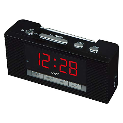 SJHDHDA Wecker Digital Funkuhr, LED FM Radio Wecker Nacht Elektronische Uhr, Wecker Ohne Tick Wecker Analog Tischuhren Nummer Cloc Ausgiebig gelernt von SJHDHDA