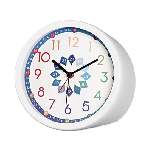 SJHDHDA Wecker für Kinder, 15 cm, super leise, nicht tickend, kleine runde Uhr, batteriebetrieben, einfaches Design, für Schlafzimmer, Nachttisch, Eas Learned Extensively von SJHDHDA