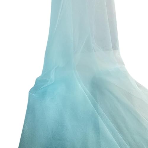 SJHFKDK Tüll,Tüllstoff Tüllstoff Mesh Tüllstoff Hochzeit Hochzeit Mesh Hintergrundtuch(Lake Blue) von SJHFKDK