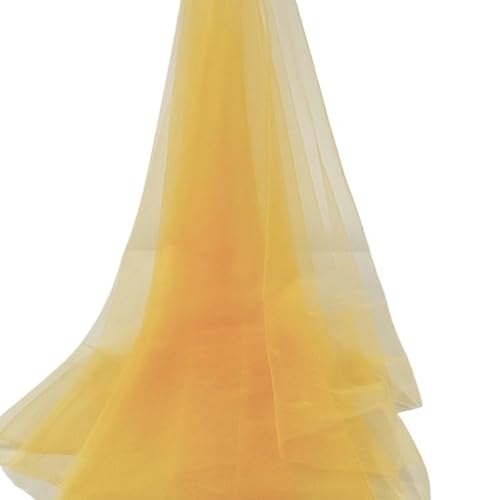 SJHFKDK Tüll,Tüllstoff Tüllstoff Mesh Tüllstoff Hochzeit Hochzeit Mesh Hintergrundtuch(Yellow3) von SJHFKDK