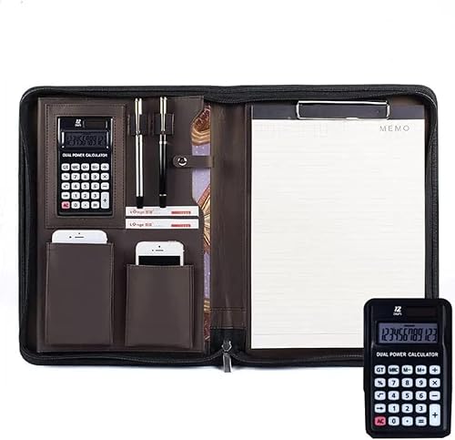 A4 Portfolio-Ordner, Padfolio-Ordner, Reißverschluss, Padfolio-Organizer, Portfolio-Ordner für Dokumente, Briefgröße, Visitenkartenhalter für Männer und Frauen von SJKJNK