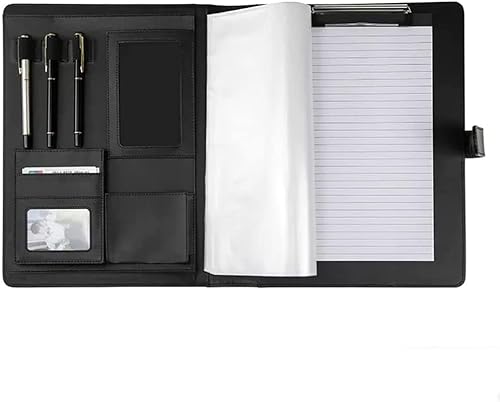 A4 Portfolio-Ordner, Portfolio, 4-Ringbuch, veganes PU-Leder, Padfolio-Ordner, Business-Padfolio-Organizer, Notizblockhalter, Portfolio-Mappe von SJKJNK