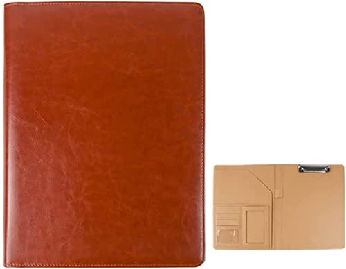 SJKJNK A4-Konferenzmappe, Padfolio-Ordner, Business-Etui, Organizer, Tasche, Lebenslauf mit Klemmbrett für Geschäfts-Organizer, Vorstellungsgespräche und Meetings von SJKJNK