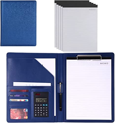 SJKJNK A4 Konferenzmappe Padfolio Portfolio Business Klemmbrett Ordner Professionelle Lebenslaufmappe mit Notizbuch für Interview Meeting Training von SJKJNK