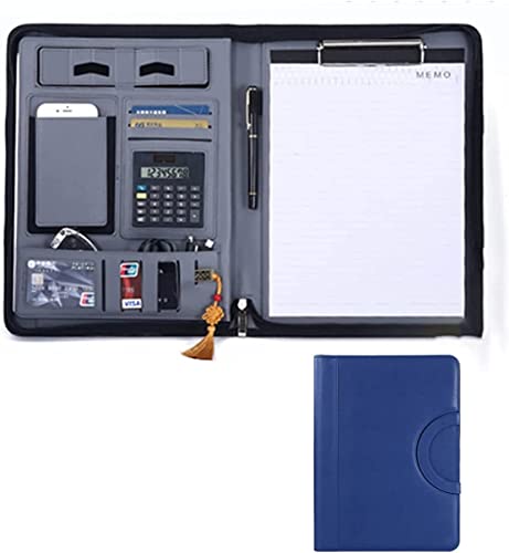 SJKJNK A4 Konferenzmappe Padfolio Portfolio Konferenzmappe Business Ordner A4 Padfolio PU Leder Dokumentenhalter Portfolio für Reisen oder Meeting von SJKJNK