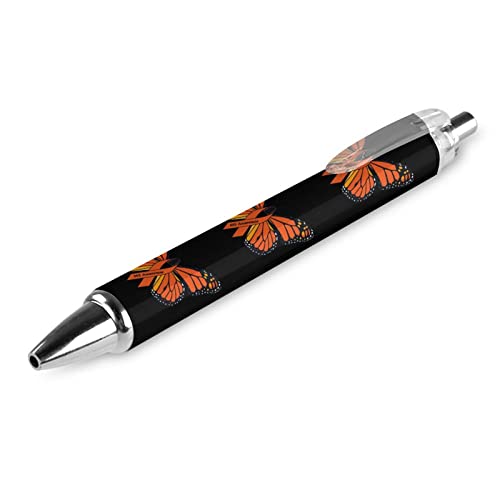 SJOAOAA MS Kugelschreiber mit Schmetterlings-Motiv für Multiple Sklerose, glattes Schreiben, schwarze Tinte, Kugelschreiber für Büro, Schule, 4 Stück von SJOAOAA