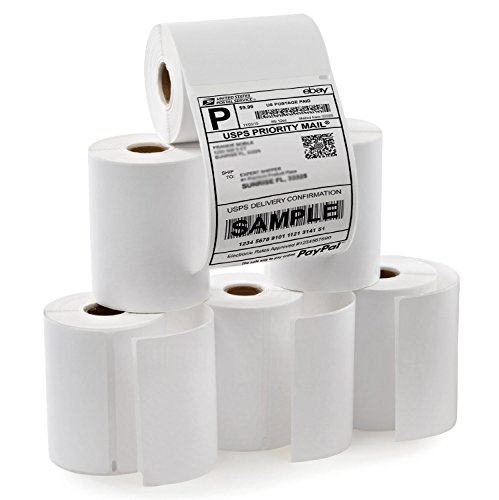 Dymo Compatible 1744907 - 4 x 6 4XL Internet Postage Shipping Labels (6 Rolls - 220 Labels Per Roll) by HKMF von SJPACK