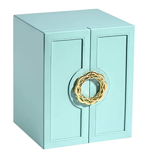 SJZWCHQ Schmuck-Organizer, Schmuckkästchen, Schmuckschatulle, Luxus-Leder-Schmuckkästchen, Ring, Ohrring, Halskette, Aufbewahrungsbox, Haushalt, 5-lagige Schmuckschatulle, Schmucketui, von SJZWCHQ