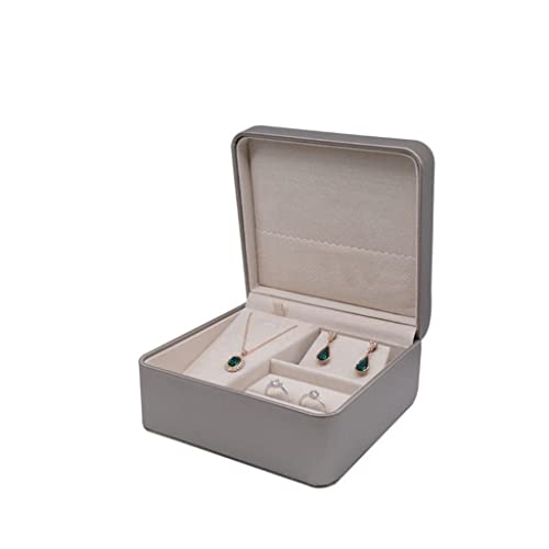 SJZWCHQ Schmuck dreiteilige Schmuckschatulle Leder Schmuckschatulle Anhänger Ring Halskette Box Hochzeitsbox (D wie abgebildet) von SJZWCHQ