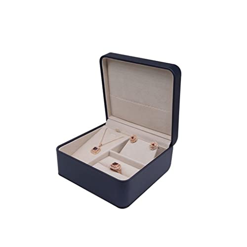 SJZWCHQ Schmuck dreiteilige Schmuckschatulle Leder Schmuckschatulle Anhänger Ring Halskette Box Hochzeitsbox (E wie abgebildet) von SJZWCHQ