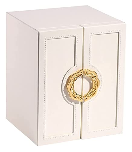 SJZWCHQ Schmuckschatulle, Schmuckschatulle, Leder-Schmuckaufbewahrungsbox, leichte Luxus-Ohrring-Ring-Schmuck-Organizer-Box, Schubladentyp, großer Schmuck-Organizer (A) von SJZWCHQ