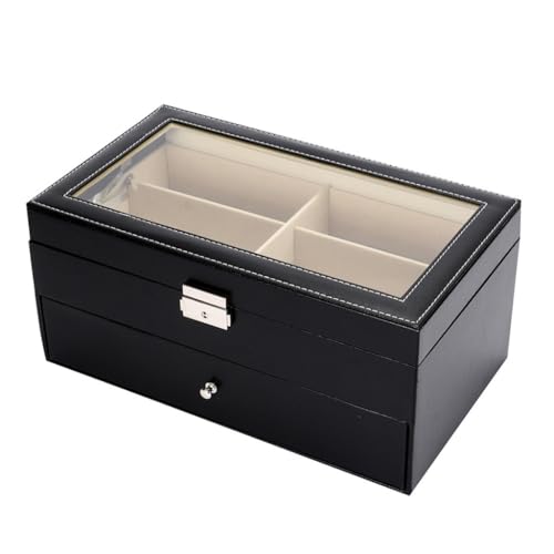 SJZWCHQ Schmuckschatulle, doppellagige Brillen-Aufbewahrungsbox, 12 Fächer, Sonnenbrillen-Display-Box, Verpackungsbox, Brillen-Aufbewahrungsbox, Schmuckschatulle von SJZWCHQ