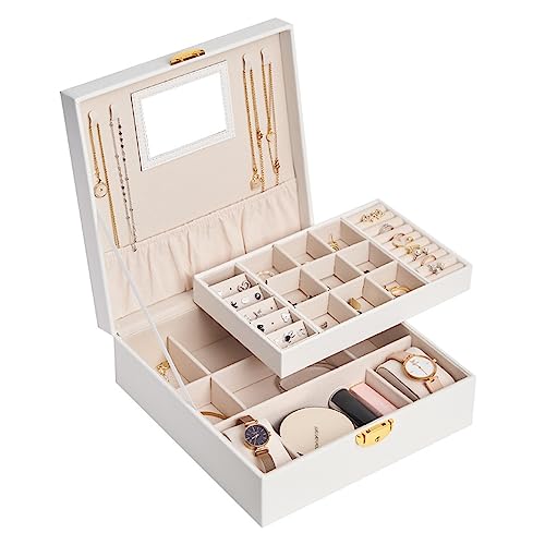 SJZWCHQ Schmuckschatulle Organizer Schmuckschatulle Aufbewahrungsbox Ohrringe Ohrringe Armband Halskette Aufbewahrungsbox Handschmuck Schmuck Aufbewahrungsbox Schmuck Organizer Klein (A) (AS) von SJZWCHQ