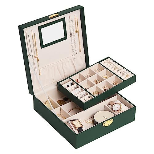 SJZWCHQ Schmuckschatulle Organizer Schmuckschatulle Aufbewahrungsbox Ohrringe Ohrringe Armband Halskette Aufbewahrungsbox Handschmuck Schmuck Aufbewahrungsbox Schmuck Organizer Klein (A) (CS) von SJZWCHQ