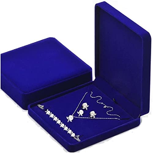 Schmuck-Organizer, große quadratische Schmuck-Set-Box, große Halskette und Ring, Ohrring-Anhänger, Geschenkboxen, Aufbewahrungskoffer, Hochzeits-Schmuck-Display-Halter-Boxen (Farbe: Weiß) (einfarbig) von SJZWCHQ