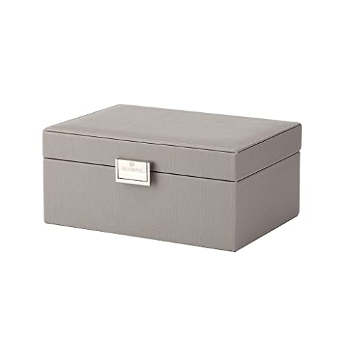 Schmuckkästchen-Organizer, Schmuckschatulle, Aufbewahrungsbox, Kosmetikbox, Ring, Ohrringe, Halskette, Armbanduhr, kleine Schmuck-Aufbewahrungsbox, integrierte Beflockung, Schmuck-Organizer, klein (A) von SJZWCHQ