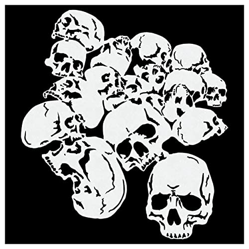 Airbrush Schablone Schädelhaufen | Pile of Skulls Stencil von SK-Brush