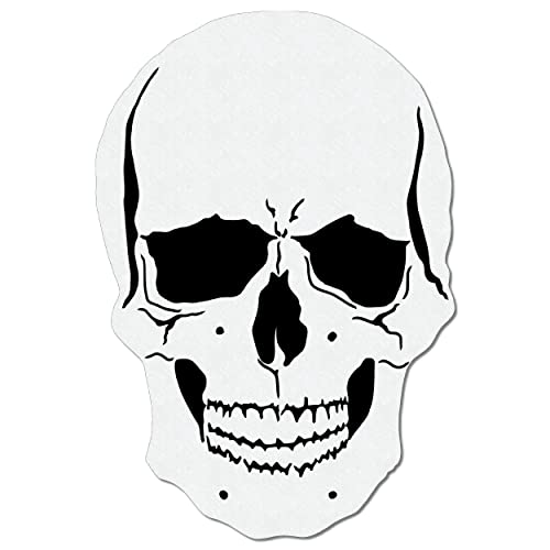 Herterich Products Profi Airbrush Schablone für Schädel, Totenköpfe | Skull Stencil | Mylar Material 0,1-0,2 cm Dicke | Wiederverwendbar & lösungsmittelresistent | Für Graffiti & Kunstprojekte von Herterich Products