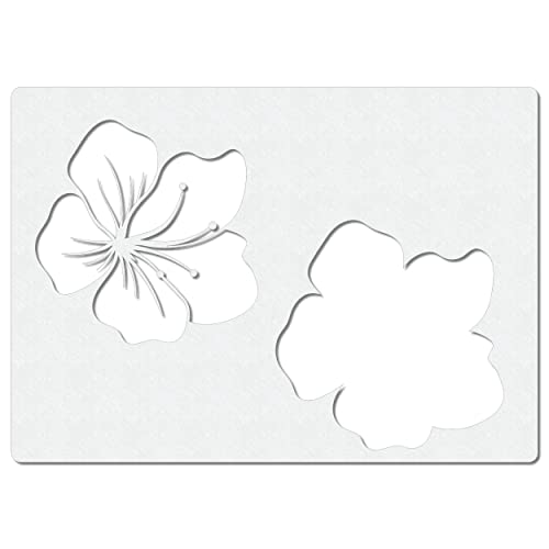 Herterich Products | Blume Blüten Schablone | Flower Stencil A5 | Hochwertige Mylarfolie | Lösemittelbeständig | Tattoo und Graffiti Vorlage von SK-Brush