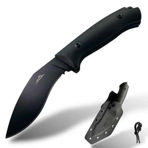 SK Wild Ones® Outdoor Messer Survival - Jagdmesser Feststehende Klinge - Survival Messer Outdoor Mit G10 Handhaben - Kukri Machete Outdoormesser Feststehend - Hergestellt aus D2-Stahl Survival Knife von SK Wild Ones